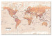 Decorative Pinboard World Map: Orange World [Cork Map] 98031 additionalThumb 2