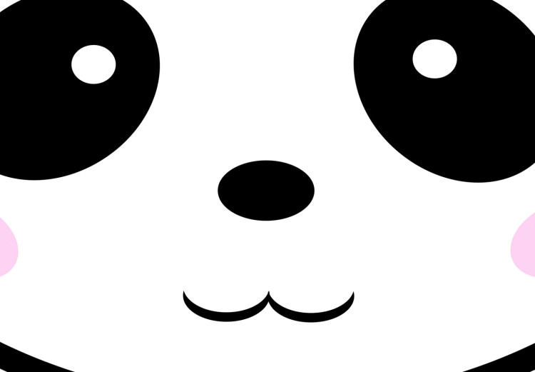 Canvas Art Print Cheerful panda - children's graphics with pandas and bears heads 114541 additionalImage 5