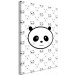 Canvas Art Print Cheerful panda - children's graphics with pandas and bears heads 114541 additionalThumb 2