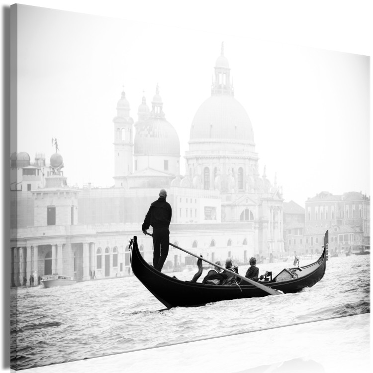 Canvas Art Print Encounter with Venice (1-part) - Boat Against Italian Architecture 115141 additionalImage 2