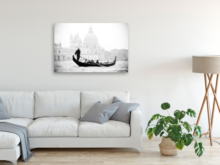 Canvas Art Print Encounter with Venice (1-part) - Boat Against Italian Architecture 115141 additionalImage 3