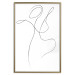 Poster Dance - black and white delicate line art with the outline of a human silhouette 115241 additionalThumb 17