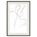 Poster Dance - black and white delicate line art with the outline of a human silhouette 115241 additionalThumb 20