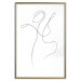 Poster Dance - black and white delicate line art with the outline of a human silhouette 115241 additionalThumb 18