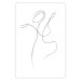 Poster Dance - black and white delicate line art with the outline of a human silhouette 115241 additionalThumb 24