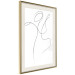 Poster Dance - black and white delicate line art with the outline of a human silhouette 115241 additionalThumb 2