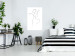 Poster Dance - black and white delicate line art with the outline of a human silhouette 115241 additionalThumb 4