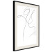 Poster Dance - black and white delicate line art with the outline of a human silhouette 115241 additionalThumb 3