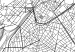 Canvas Streets of Brussels - black and white linear map of Belgian city 116341 additionalThumb 5