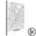 Canvas Streets of Brussels - black and white linear map of Belgian city 116341 additionalThumb 6