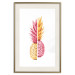 Poster Mismatches - yellow-pink halves of tropical fruits on a white background 116941 additionalThumb 20