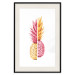Poster Mismatches - yellow-pink halves of tropical fruits on a white background 116941 additionalThumb 19