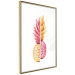 Poster Mismatches - yellow-pink halves of tropical fruits on a white background 116941 additionalThumb 12