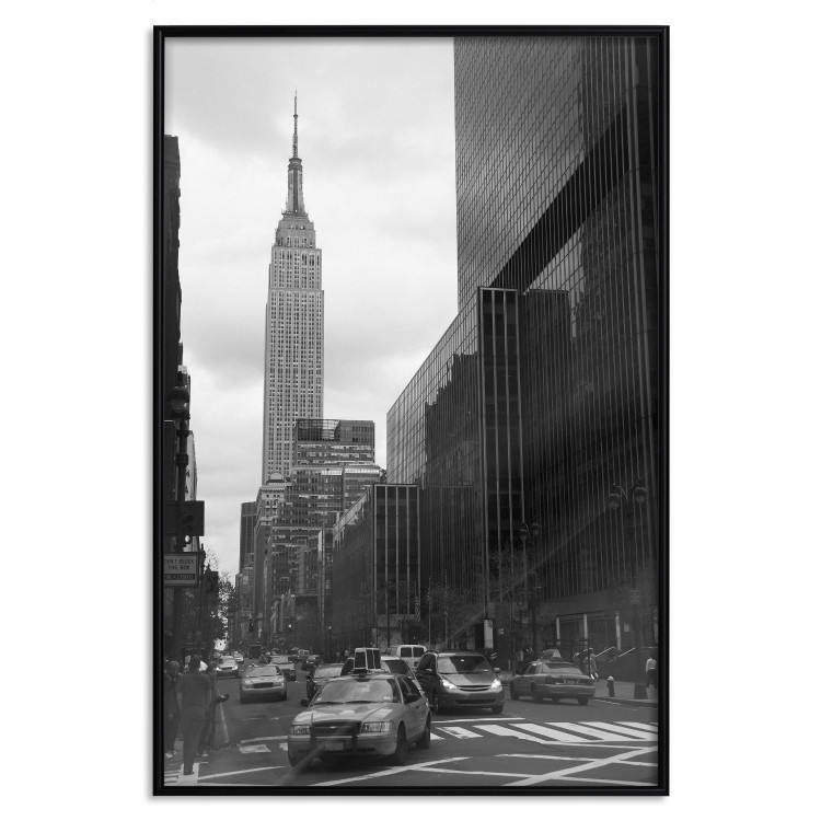 Poster New York Street - black and white architectural shot in the city center 117141 additionalImage 18
