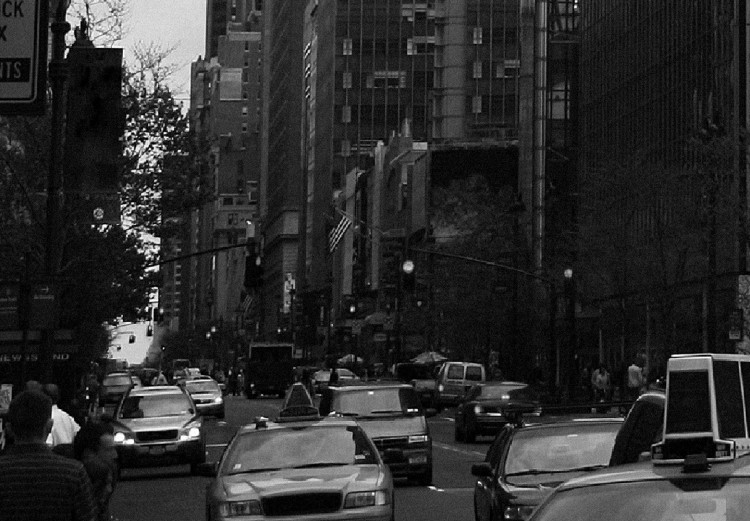 Poster New York Street - black and white architectural shot in the city center 117141 additionalImage 10