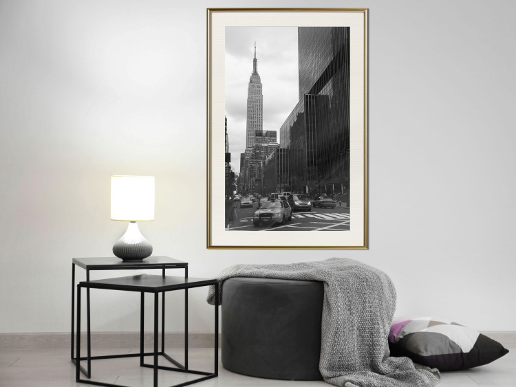 Poster New York Street - black and white architectural shot in the city center 117141 additionalImage 21