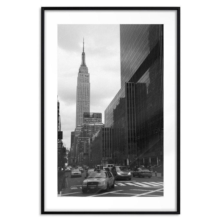 Poster New York Street - black and white architectural shot in the city center 117141 additionalImage 17