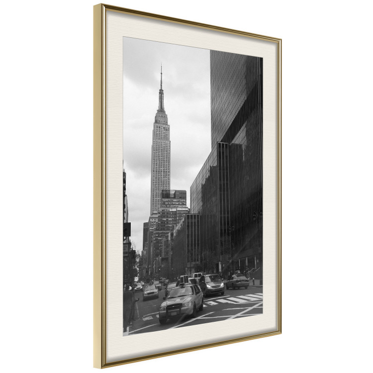 Poster New York Street - black and white architectural shot in the city center 117141 additionalImage 2