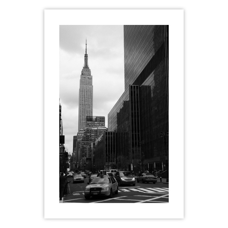 Poster New York Street - black and white architectural shot in the city center 117141 additionalImage 19