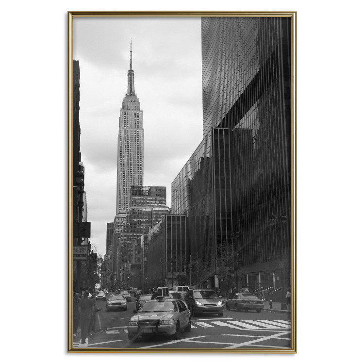 Poster New York Street - black and white architectural shot in the city center 117141 additionalImage 20