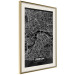 Wall Poster Dark Map of London - black and white composition with English inscriptions 118141 additionalThumb 2
