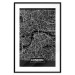 Wall Poster Dark Map of London - black and white composition with English inscriptions 118141 additionalThumb 15