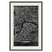 Wall Poster Dark Map of London - black and white composition with English inscriptions 118141 additionalThumb 18