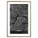 Wall Poster Dark Map of London - black and white composition with English inscriptions 118141 additionalThumb 16