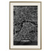 Wall Poster Dark Map of London - black and white composition with English inscriptions 118141 additionalThumb 19