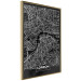 Wall Poster Dark Map of London - black and white composition with English inscriptions 118141 additionalThumb 12