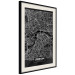 Wall Poster Dark Map of London - black and white composition with English inscriptions 118141 additionalThumb 3