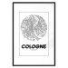 Poster Retro Cologne - black and white map of the oldest city in Germany 118441 additionalThumb 17