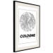 Poster Retro Cologne - black and white map of the oldest city in Germany 118441 additionalThumb 3