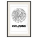 Poster Retro Cologne - black and white map of the oldest city in Germany 118441 additionalThumb 18