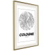 Poster Retro Cologne - black and white map of the oldest city in Germany 118441 additionalThumb 2
