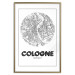 Poster Retro Cologne - black and white map of the oldest city in Germany 118441 additionalThumb 16
