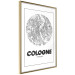 Poster Retro Cologne - black and white map of the oldest city in Germany 118441 additionalThumb 14