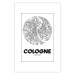 Poster Retro Cologne - black and white map of the oldest city in Germany 118441 additionalThumb 25