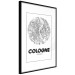 Poster Retro Cologne - black and white map of the oldest city in Germany 118441 additionalThumb 11