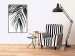 Poster Palm Relaxation - black and white composition with tropical plant leaves 119041 additionalThumb 5