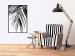 Poster Palm Relaxation - black and white composition with tropical plant leaves 119041 additionalThumb 3