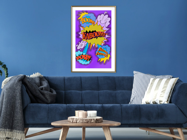 Poster Kaboom! - English texts with colorful patterns in a pop art motif 122741 additionalImage 13