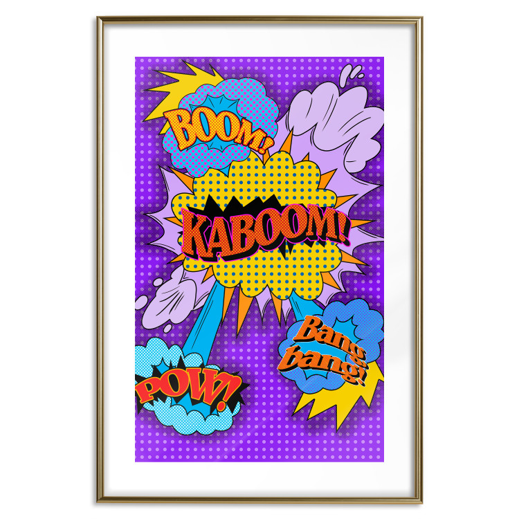 Poster Kaboom! - English texts with colorful patterns in a pop art motif 122741 additionalImage 14