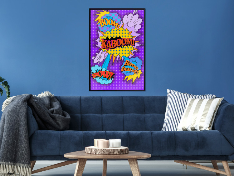 Poster Kaboom! - English texts with colorful patterns in a pop art motif 122741 additionalImage 5