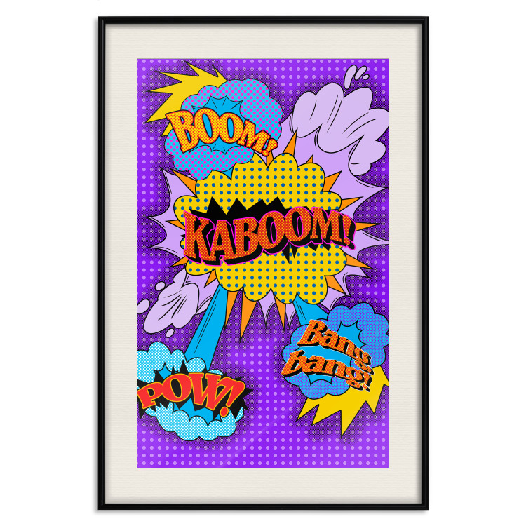 Poster Kaboom! - English texts with colorful patterns in a pop art motif 122741 additionalImage 18