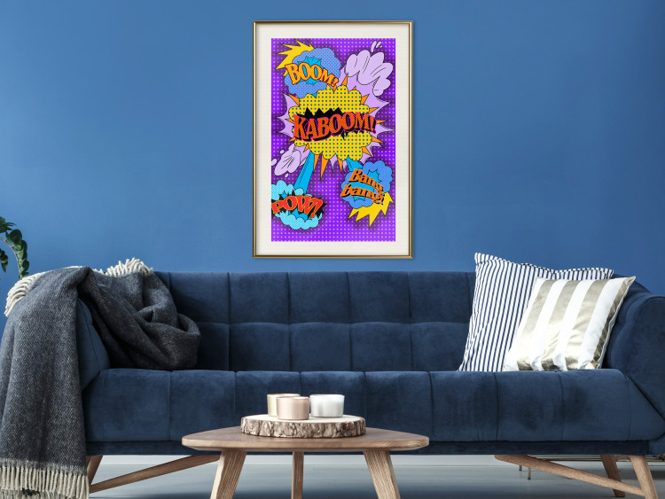 Poster Kaboom! - English texts with colorful patterns in a pop art motif 122741 additionalImage 21