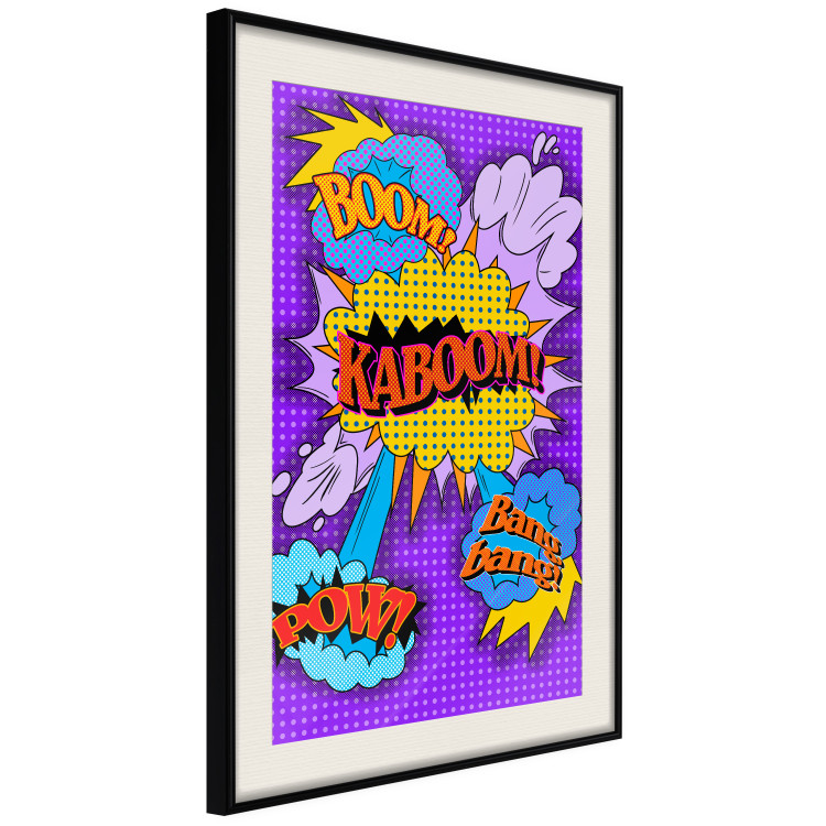 Poster Kaboom! - English texts with colorful patterns in a pop art motif 122741 additionalImage 3