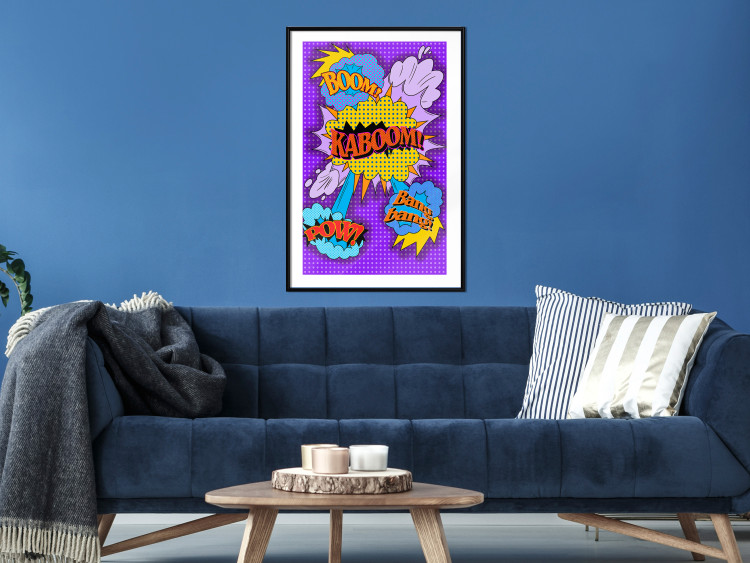 Poster Kaboom! - English texts with colorful patterns in a pop art motif 122741 additionalImage 4