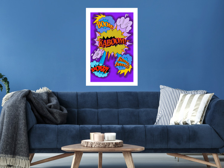 Poster Kaboom! - English texts with colorful patterns in a pop art motif 122741 additionalImage 4