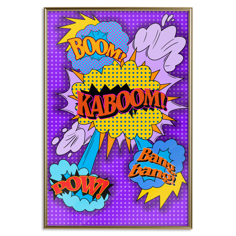 Poster Kaboom! - English texts with colorful patterns in a pop art motif 122741 additionalImage 16